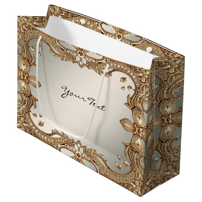 Gold Ornate Frame Gift Bag (Front Angled)