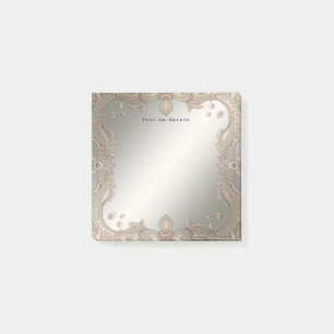 Gold Ornate Frame Post it Notes
