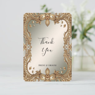 Gold Ornate Frame Thank You Card