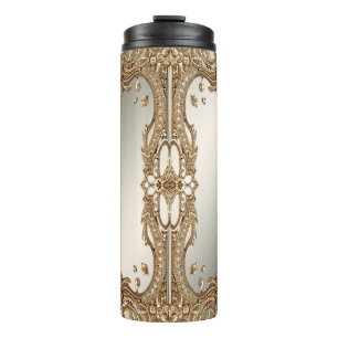Gold Ornate Frame Thermal Tumbler