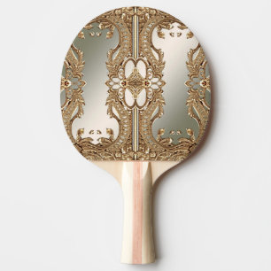 Gold Ornate Ping Pong Paddle
