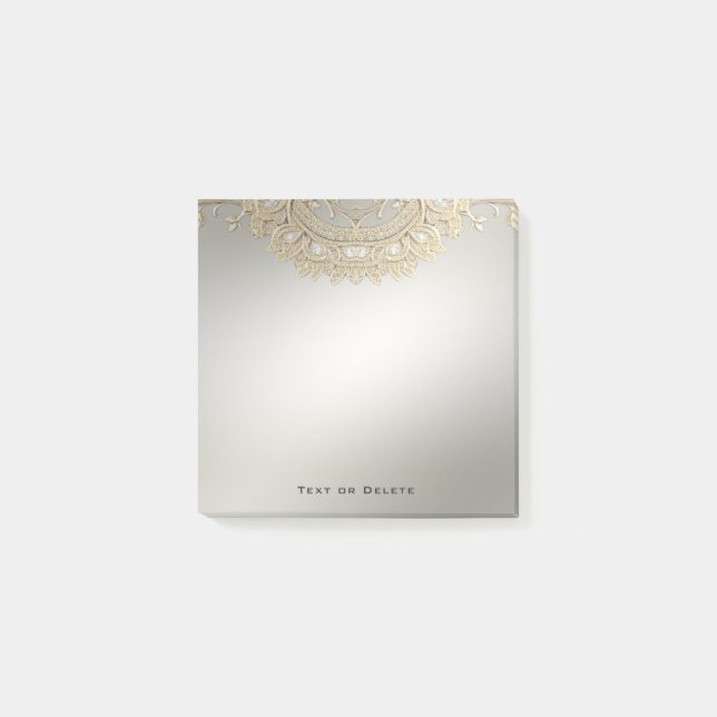 Gold Ornate Post it Notes (Front)