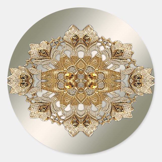 Gold Ornate Sticker (Front)