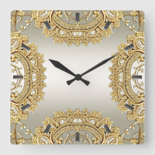 Gold Ornate Wall Clock