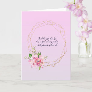 Gold Oval Frame Mother's Day Card