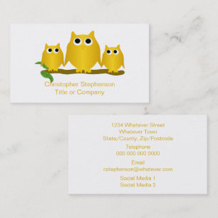 Gold Owls Design Business Card
