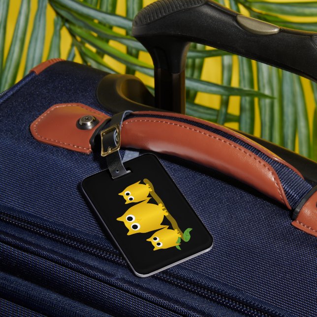 Gold Owls Design  Luggage Tag (Front Insitu 1)