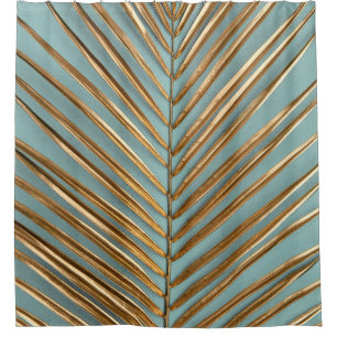 Gold Painted Tropical Palm Pattern