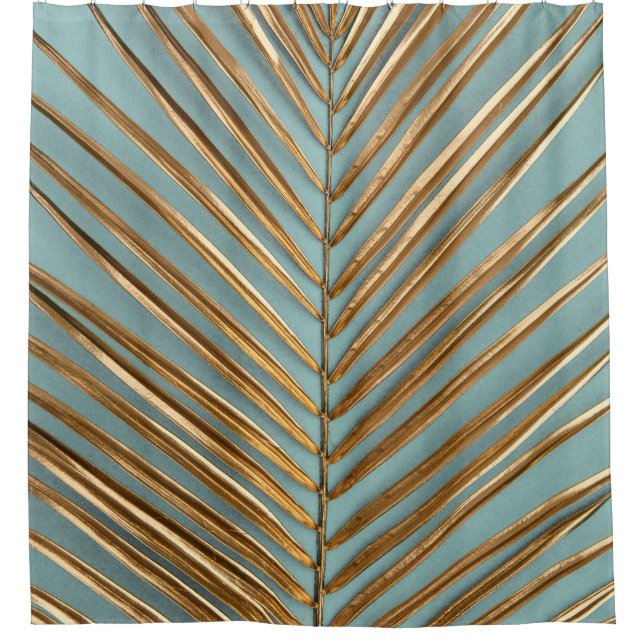 Gold Painted Tropical Palm Pattern (Front)