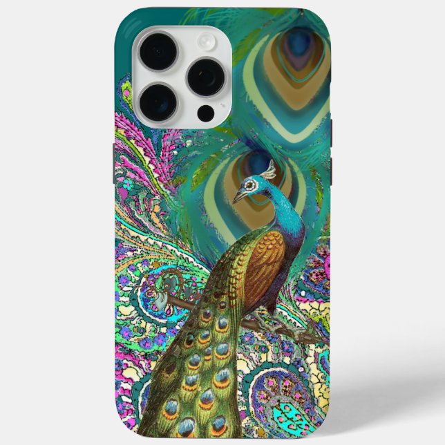 Gold Paisley Peacock & Feather iPhone 6 Case-Mate iPhone Case (Back)