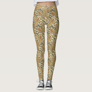 Gold Paisley Women's Leggings