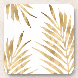 Gold Palm Fronds Coaster