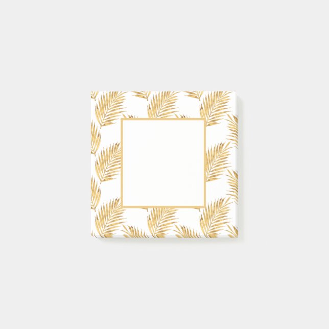 Gold Palm Fronds Post-it Notes (Front)