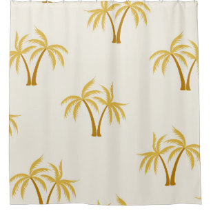 Gold Palm Trees: Tropical Textile.