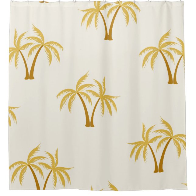 Gold Palm Trees: Tropical Textile. (Front)