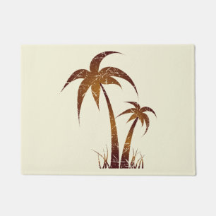 Gold palms tree doormat