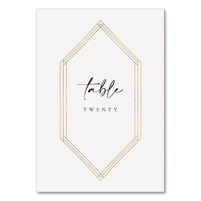 Gold Pampas Numéro de table Carte Mariage de siège (Par défaut)