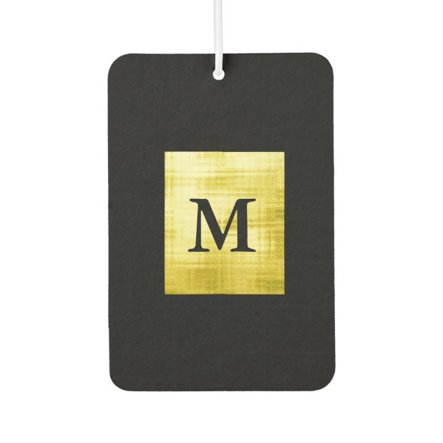 Gold Panelled Black-II Air Freshener (Front)