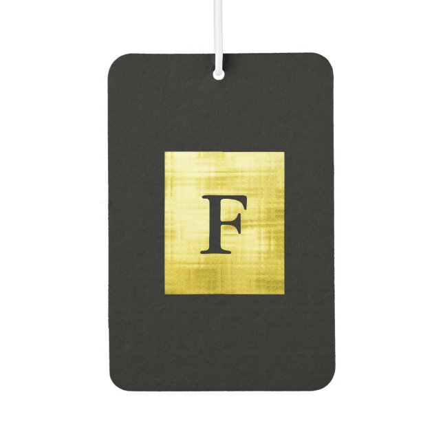 Gold Panelled Black-II Air Freshener (Front)