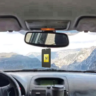 Gold Panelled Black-II Air Freshener