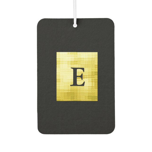 Gold Panelled Black-II Air Freshener (Front)