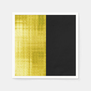 Gold Panelled Black Napkin