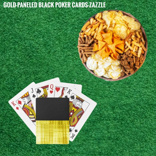 Gold Panelled Black Playing Cards (Creator Uploaded)