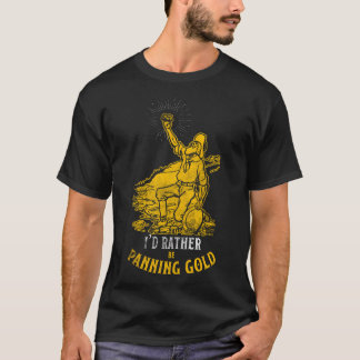 Gold Panning Design Baseball  Sleeve T-Shirt