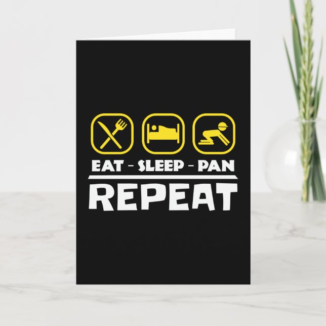Gold panning prospecting East Sleep Pan Repeat Card (Front)