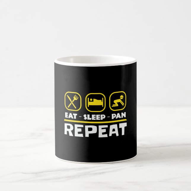 Gold panning prospecting East Sleep Pan Repeat Coffee Mug (Center)