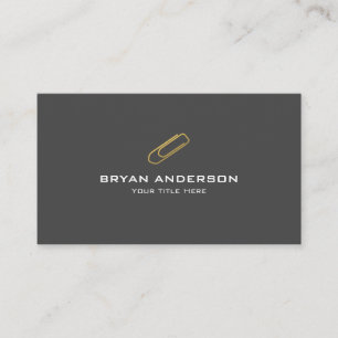 Gold Paperclip Business Card