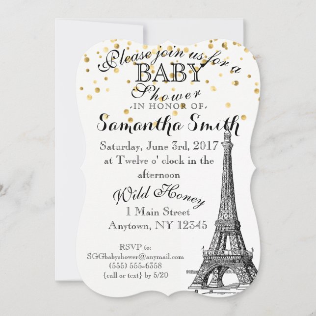 Gold Paris Invite (Front)