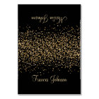 Gold Parties scintillant Black Deux Nom Cartes de 