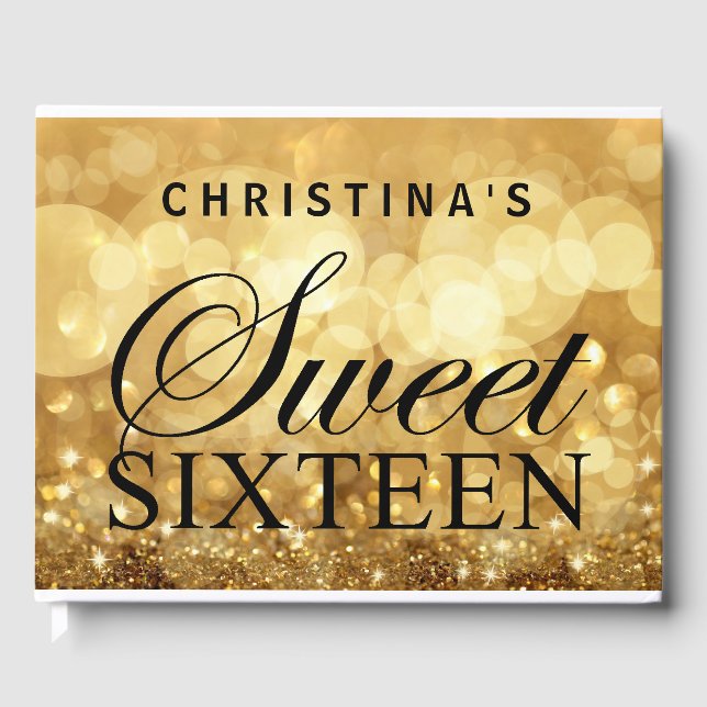 Gold Parties scintillant Lights Sweet 16 Livre d'i (Recto)