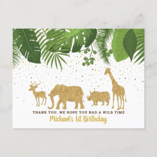 Gold Parties scintillant Safari Adventure Carte de