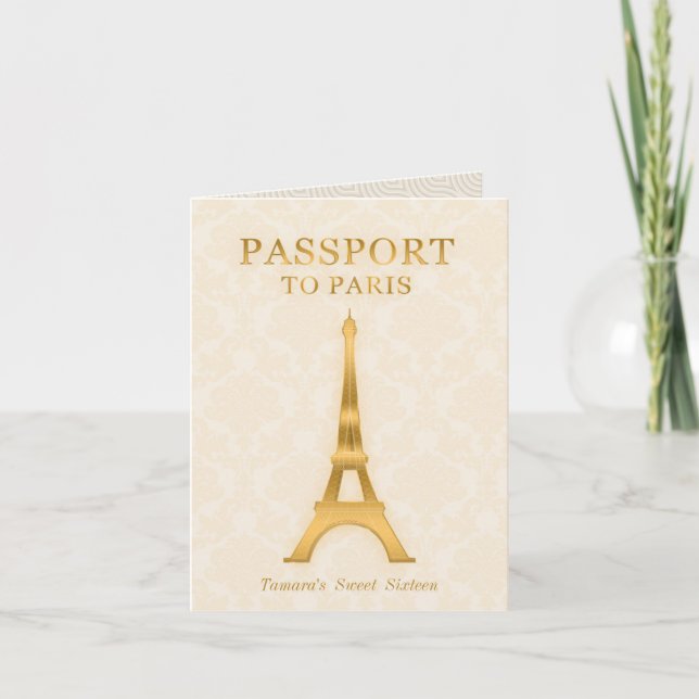 Gold Passport Invitation Anniversaire (Devant)