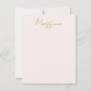 Gold & Pastel Color Calligraphy Elegant Plain Name Card
