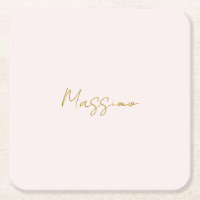Gold & Pastel Colour Calligraphy Elegant Plain Nam