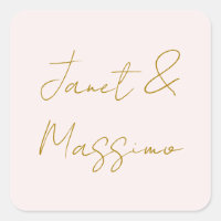 Gold & Pastel Colour Calligraphy Elegant Plain Nam