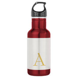 Gold & Pastel Colour Monogram Professional Initial 532 Ml Water Bottle