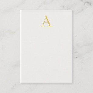 Gold & Pastel Colour Monogram Professional Initial Enclosure Card