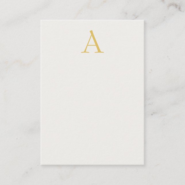 Gold & Pastel Colour Monogram Professional Initial Enclosure Card (Front)