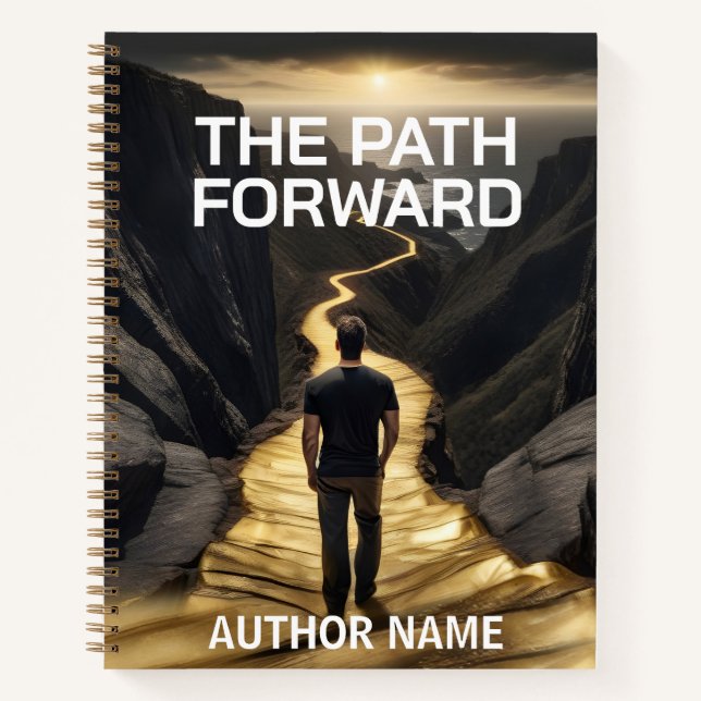Gold Path Journey Book Cover Inspiration Notebook (Front)