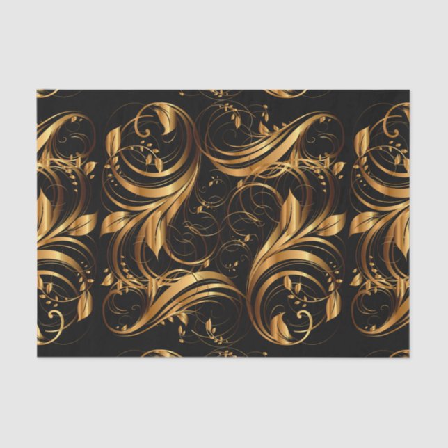 Gold Pattern 1R Tissue Paper (Front)