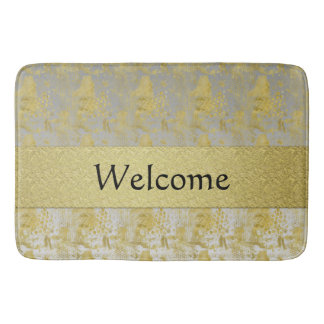 Gold Pattern Bath Mat