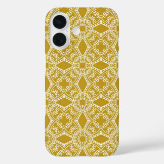 Gold Pattern Damask iPhone 16 Case