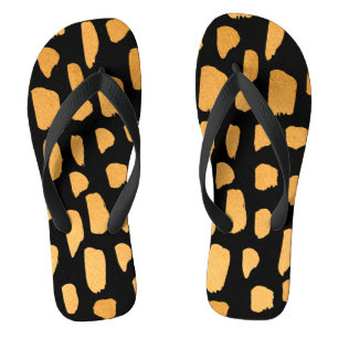 Gold Pattern         Flip Flops