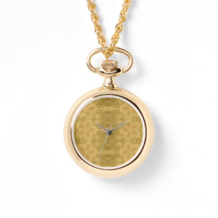 Gold pattern geometric art classic wrap wristwatch