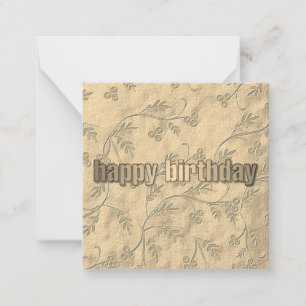 Gold Pattern Happy Birthday Card