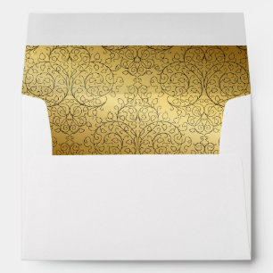 Gold Pattern Lined Envelope